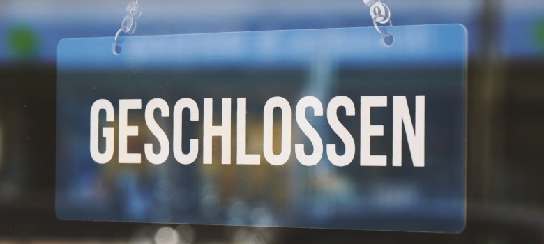 sign geschlossen meaning closed in german