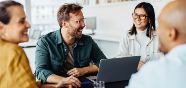 Diverse business people having a team meeting in an office