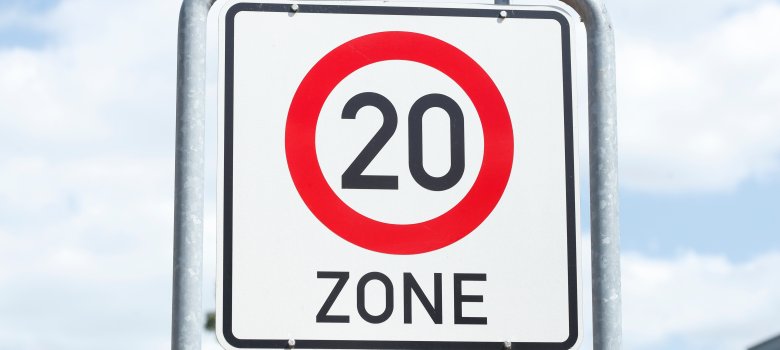 Verkehrsschild Tempo 20-Zone, Zulässige höchstgeschwindigkeit